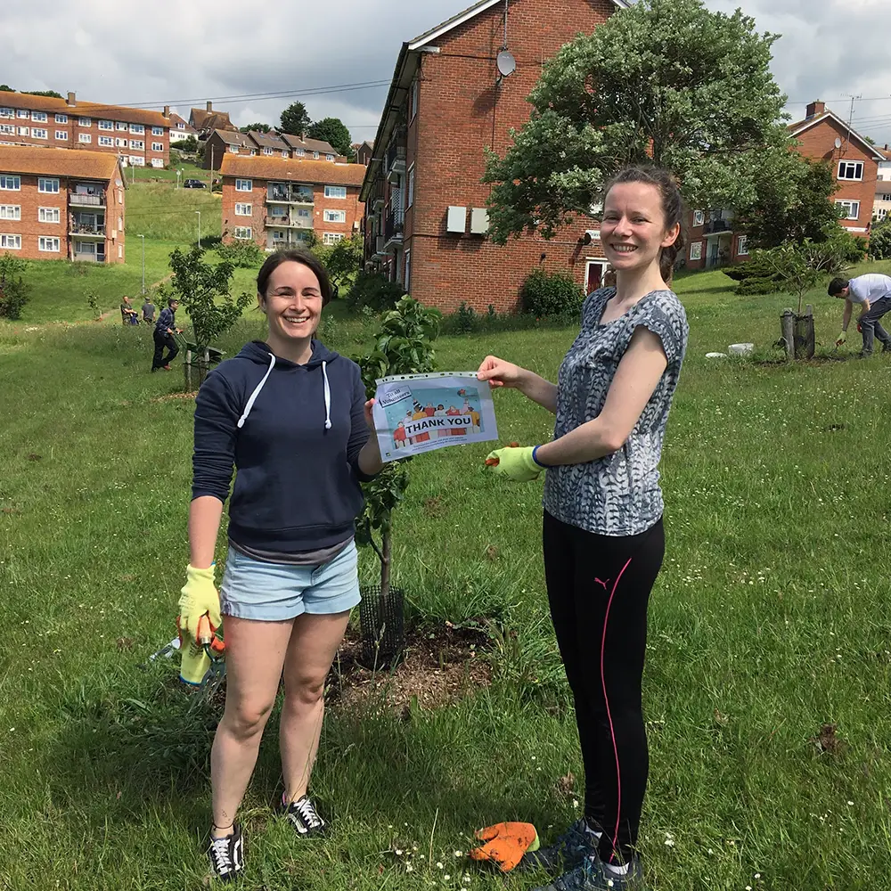 Planting trees at Craven Vale