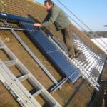 Solar thermal tube system on roof
