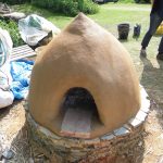 finished cob pizza oven