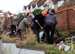 Planting trees at Bevendean